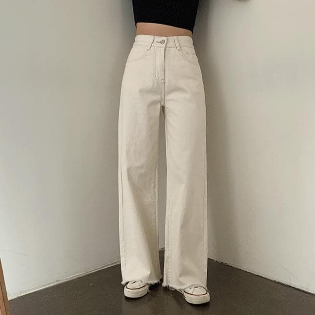 Product image for Damie high-waisted wide denim trousers (Delayed delivery)