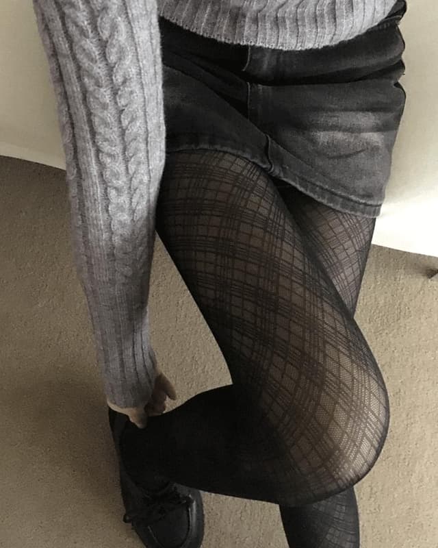 Product image for Nat Y2K Check See-through Pantyhose (Delayed delivery)