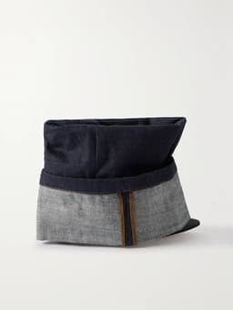 Product image for Denim and Leather Ankle Boots