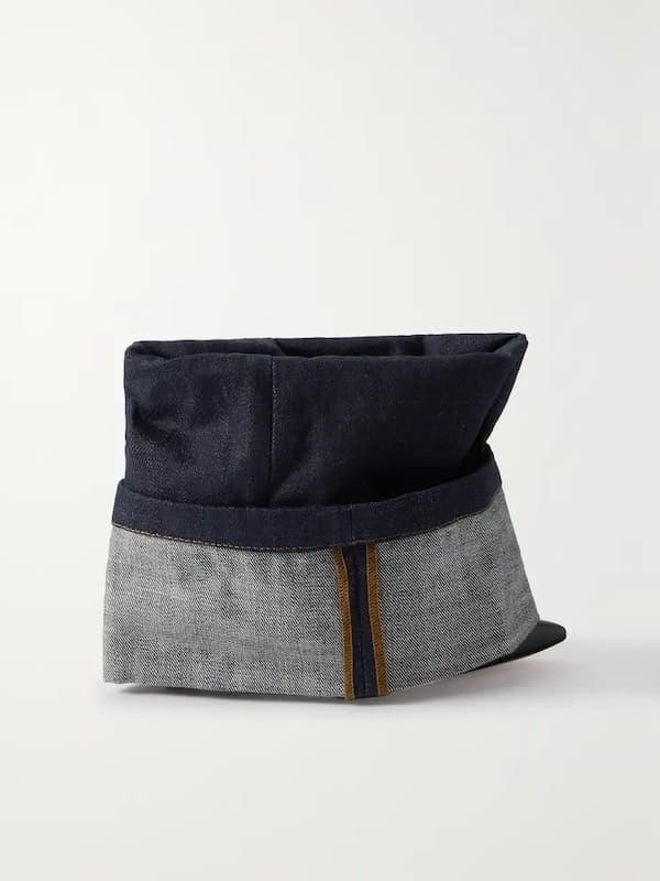 Product image for Denim and Leather Ankle Boots